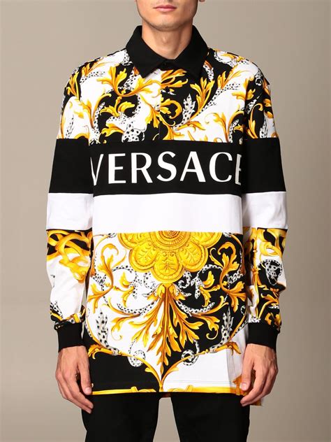 versace heren polo|versace long sleeve polo.